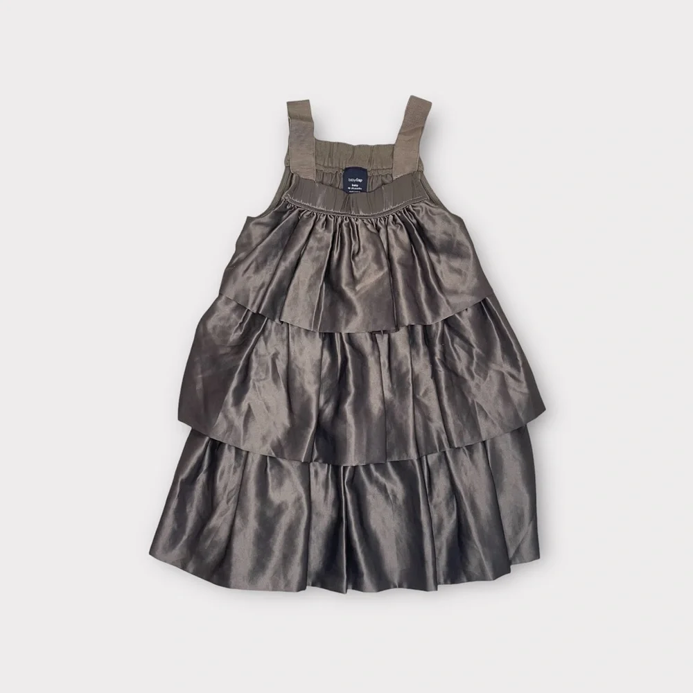 Gap Gray Front Tiered Tank Dress